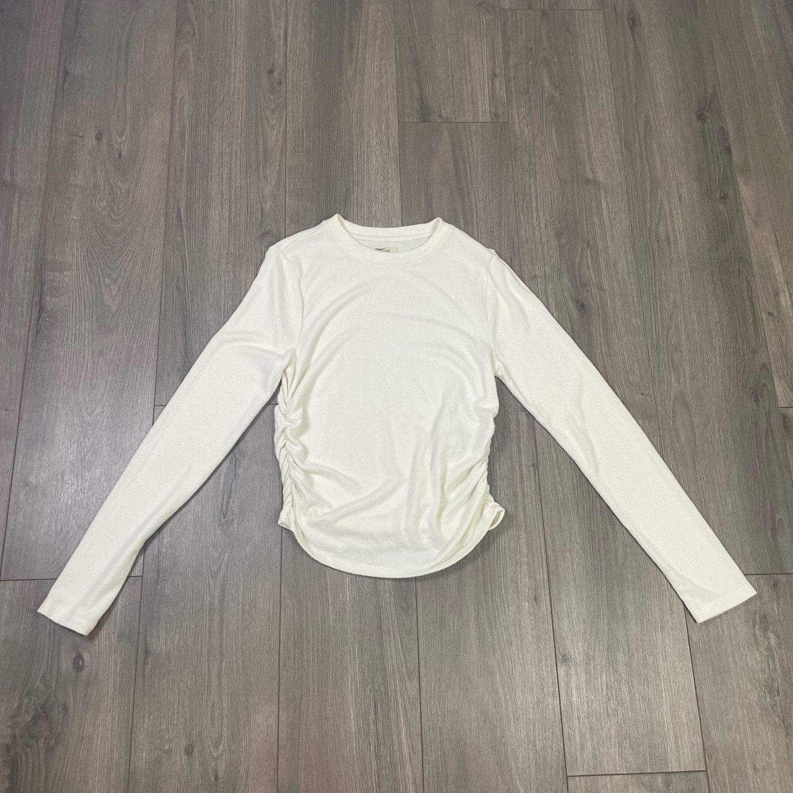 Madewell Madewell Brushed Jersey Ruched Top Tee Shirt US Womens XS Size XS / US 0-2 / IT 36-38 - 1 Thumbnail