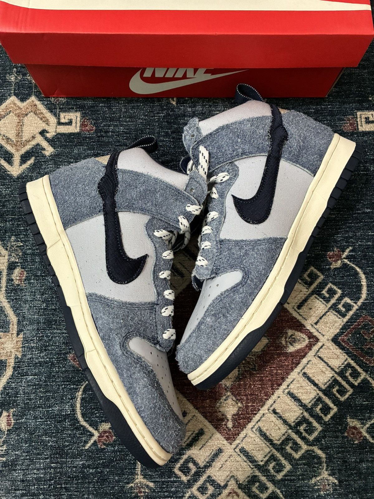 Nike Nike Dunk High Ab Notre Midnight Navy SKU CW3092-400 Size US 9 / EU 42 - 4 Thumbnail