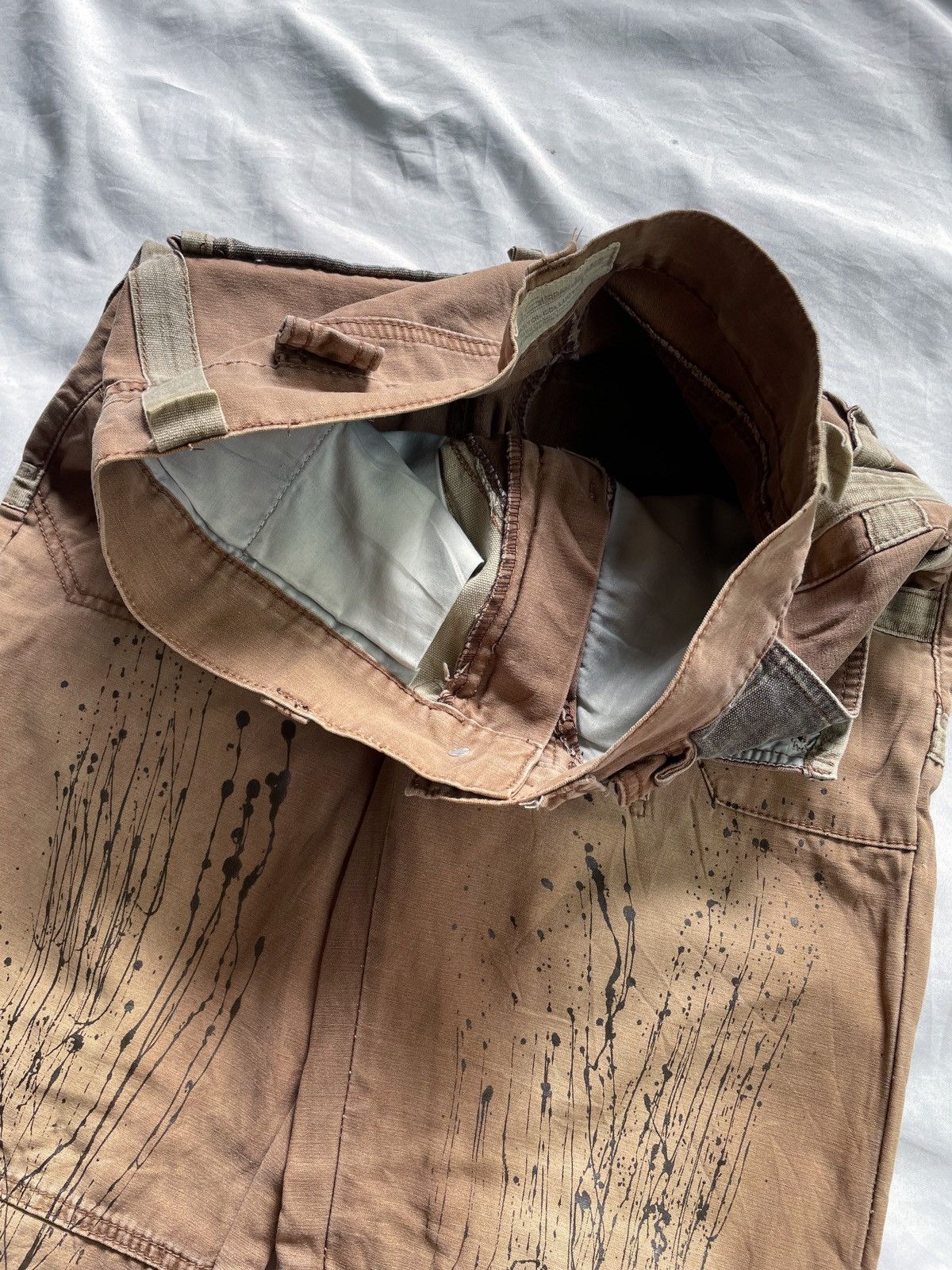 If Six Was Nine JAPANESE STYLE PANTS DISTRESSED PAINTED PANTS Size US 29 - 9 Thumbnail