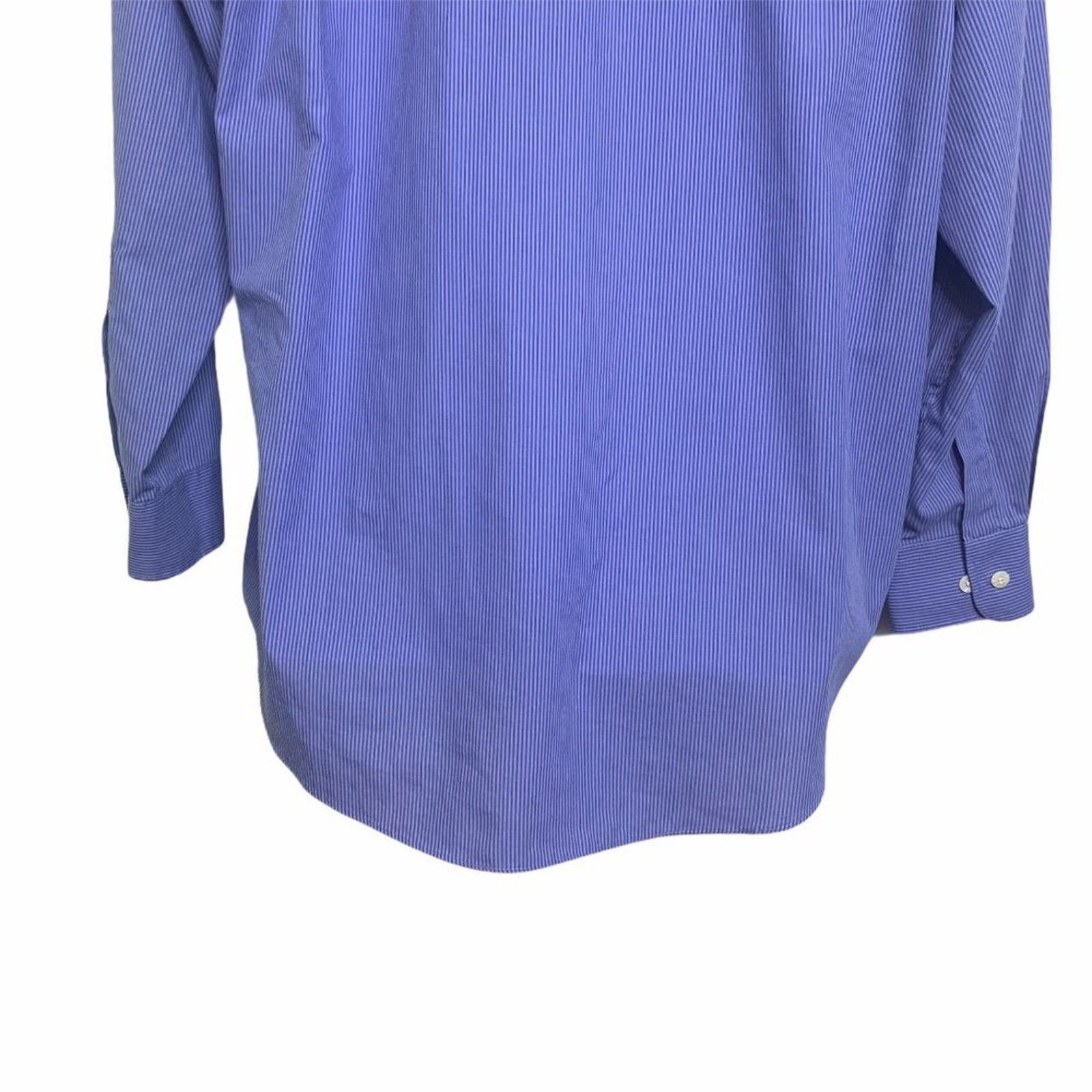 Yves Saint Laurent Yves Saint Laurent Pin Stripe Blue Navy Shirt XL 17 32 33 Size US XL / EU 56 / 4 - 6 Thumbnail