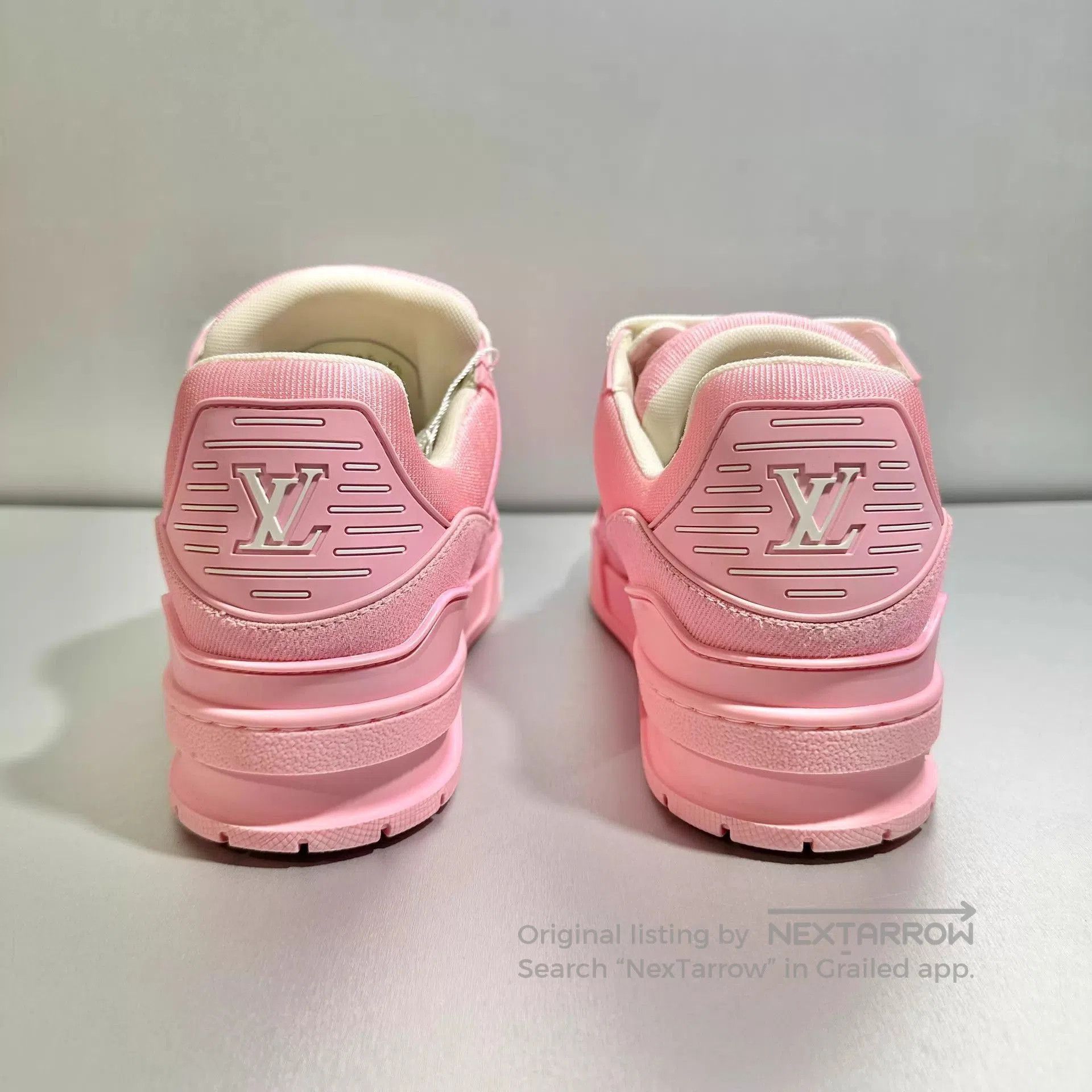Louis Vuitton Pink Low-Top Sneakers Size 7. Size US 7 / EU 40 - 5 Thumbnail