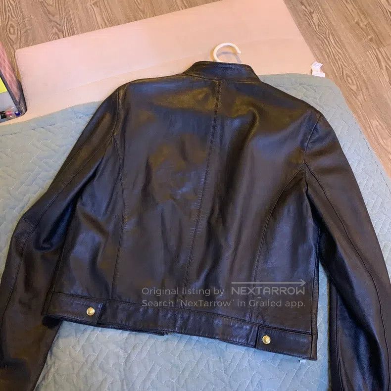 Versace Versace Leather coat Size L / US 10 / IT 46 - 3 Thumbnail