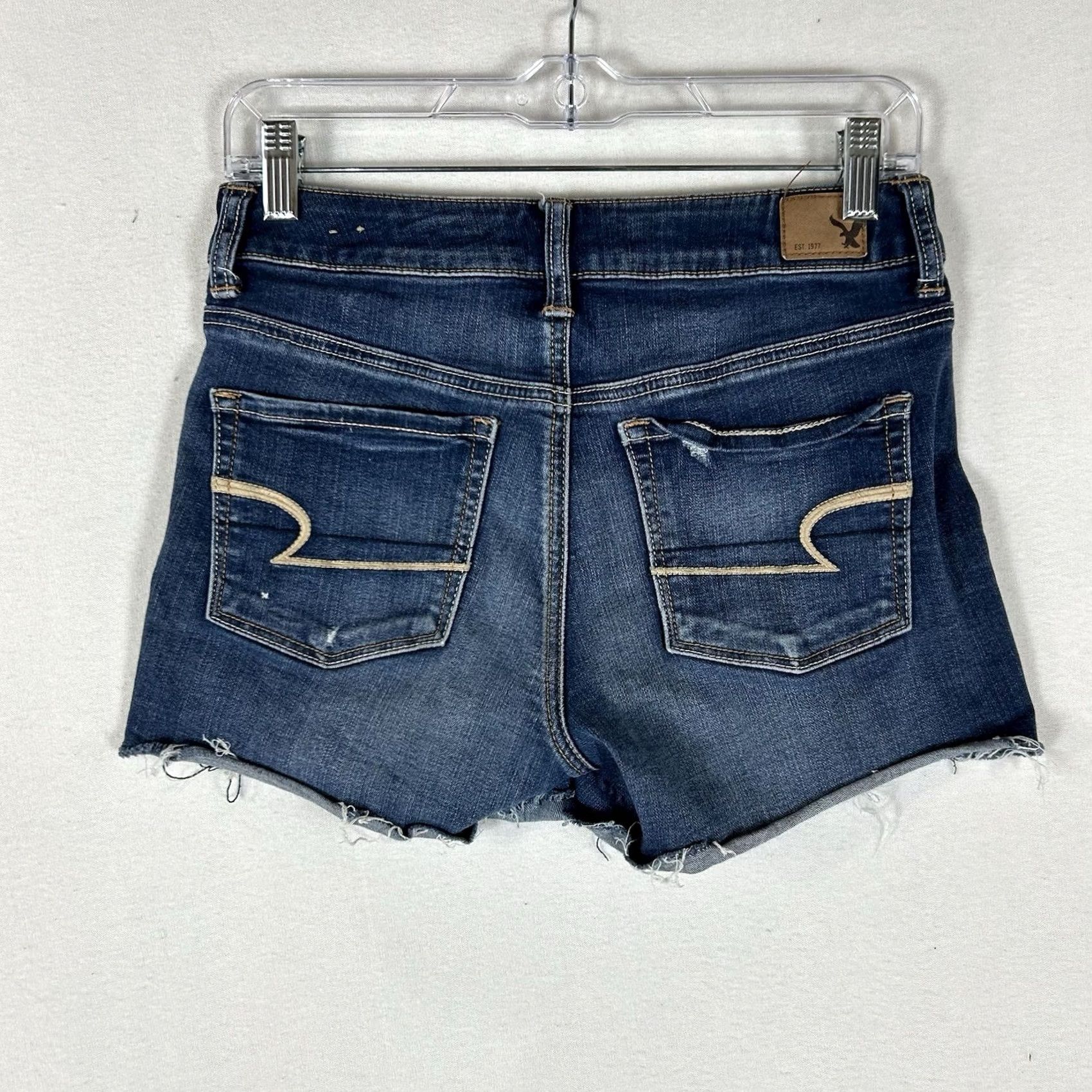 American Eagle Outfitters American Eagle Outfitters Super Stretch Jean Shorts Women's 4 Cut-Off Denim AEO Jeans Shorts Casual Summer Beach 4 Size 27" / US 4 / IT 40 - 6 Thumbnail
