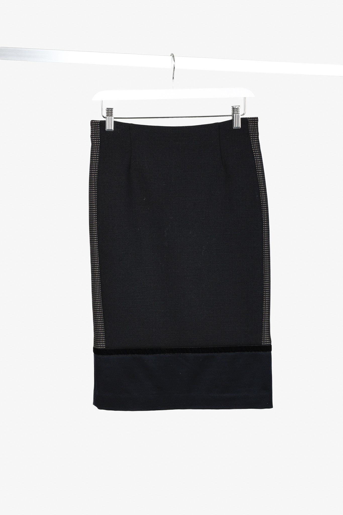 Etro Etro Black Pencil Metallic Trim Skirt Size 27" / US 4 / IT 40 - 1 Thumbnail
