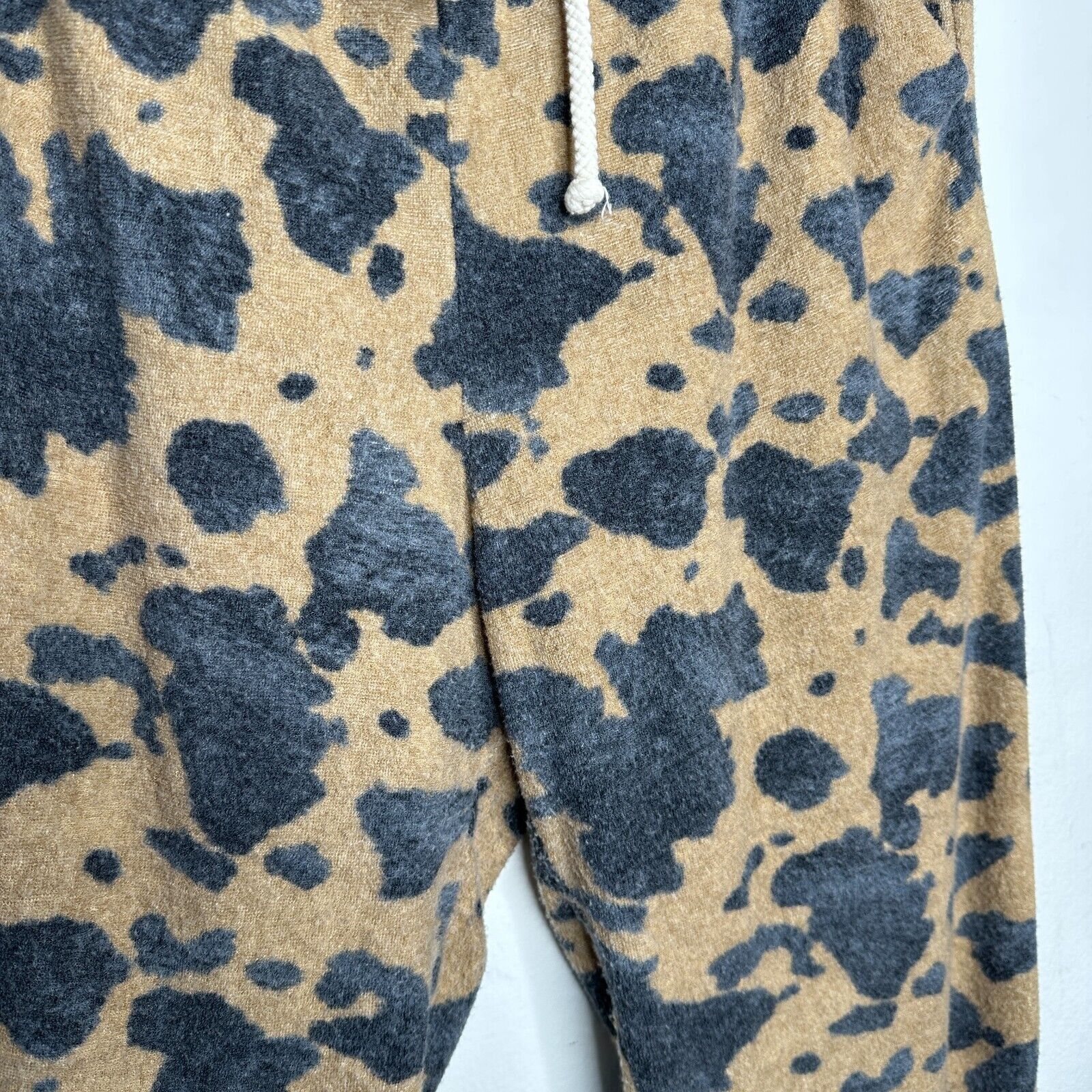 Other Entro Tan Black Cheetah Drawstring Jogger Pants Pockets L Size 34" / US 12 / IT 48 - 3 Thumbnail