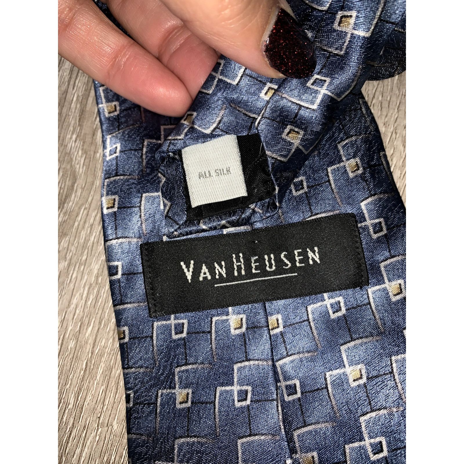 Van Heusen Van Heusen Men's Silk Ties Set of 3 Geometric Designer Size ONE SIZE - 3 Thumbnail