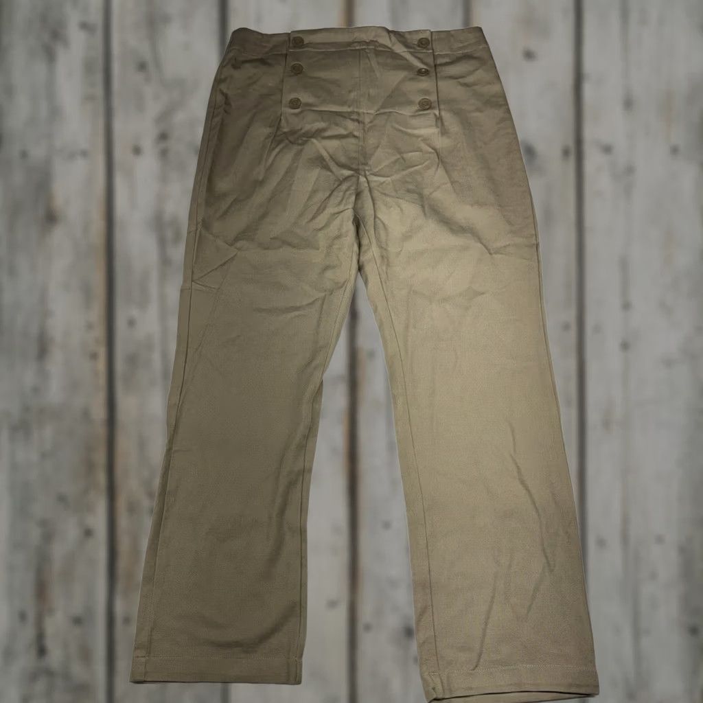Vintage HISTORICAL EMPORIUM Khaki Pants 36x30 Chino Straight 5-Pocket Men Beige Cotton High Rise Front Zipper Button Shirt? Size US 36 / EU 52 - 1 Thumbnail
