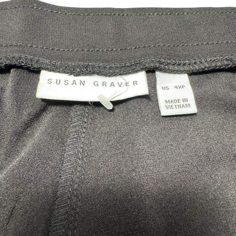 Other New Susan Graver Milano Knit Pull-On Slim Leg Ankle Black P Size 42" / US 20 - 5 Thumbnail