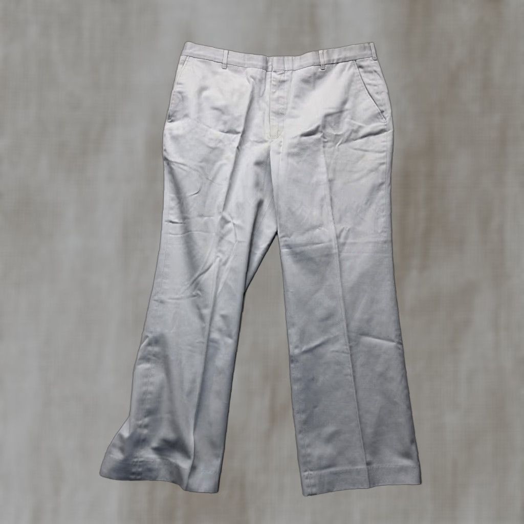 Farah Farah Pants Flat Front Khakis Gray 36x28 Mens Belt Loops Pockets Size US 36 / EU 52 - 1 Thumbnail