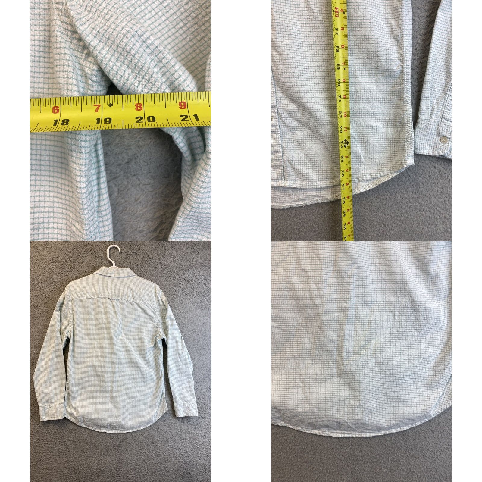 Vintage Urban Pipeline Shirt Men's Mint Green Check Button-Down Slim Fit Size S Mens Size US S / EU 44-46 / 1 - 8 Thumbnail