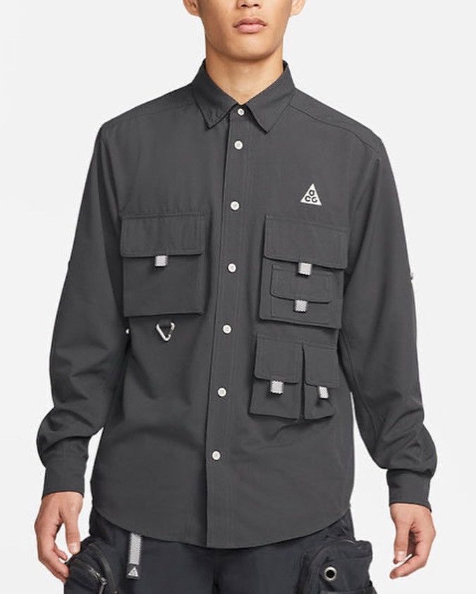 Nike × Nike ACG Nike ACG UV Devastation trail dri fit shirt gray small Size US S / EU 44-46 / 1 - 1 Thumbnail