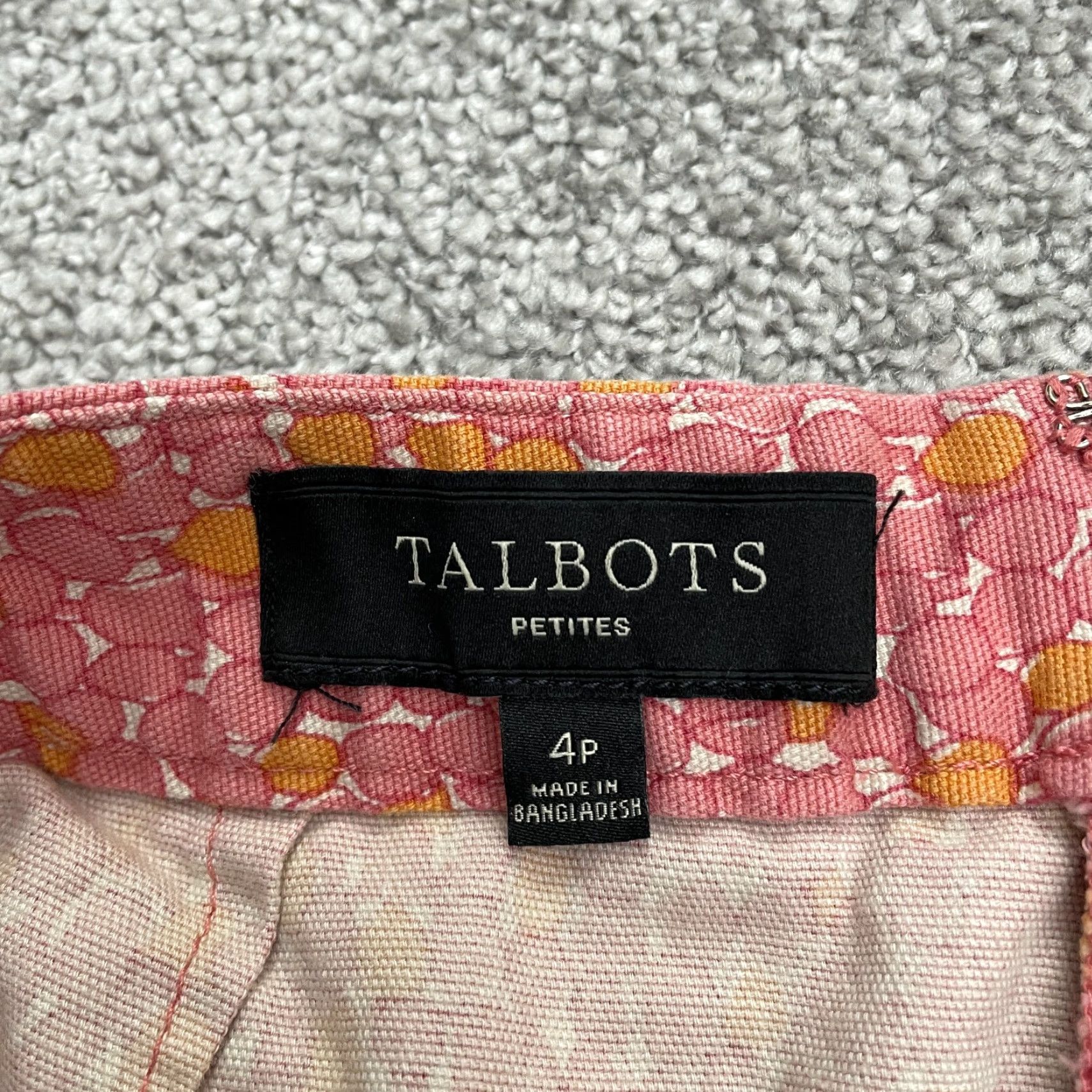 Talbots Talbots Floral Midi Skirt Womens 4P Pink Tulips Casual Lightweight Size 27" / US 4 / IT 40 - 3 Thumbnail