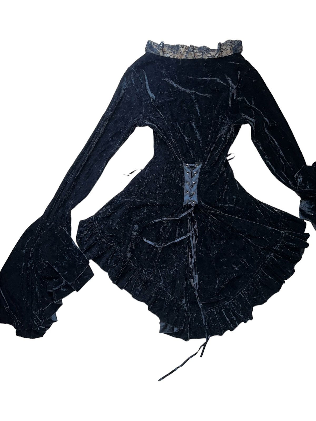 Japanese Brand Vintage Japanese princess goth velvet top 🧛🏻‍♀️🖤 Size XS / US 0-2 / IT 36-38 - 4 Thumbnail