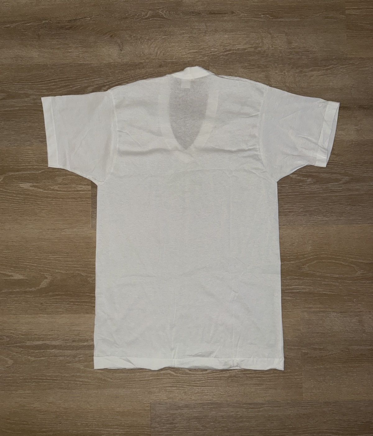 Fruit Of The Loom Vintage 80’s Fruit of the Loom Blank V-Neck T-Shirt Size US L / EU 52-54 / 3 - 2 Thumbnail