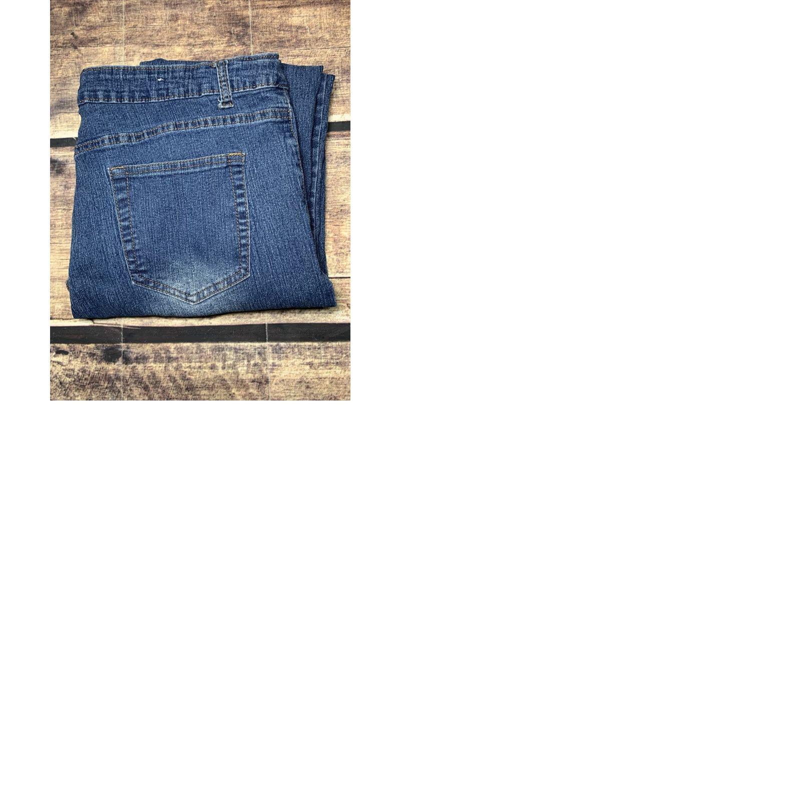 Vintage VINTAGE American Quality AQ Jeans Women Slim Distressed 18 Plus 36 x 31 Blue Denim Stretch Size 40" / US 18 - 9 Thumbnail