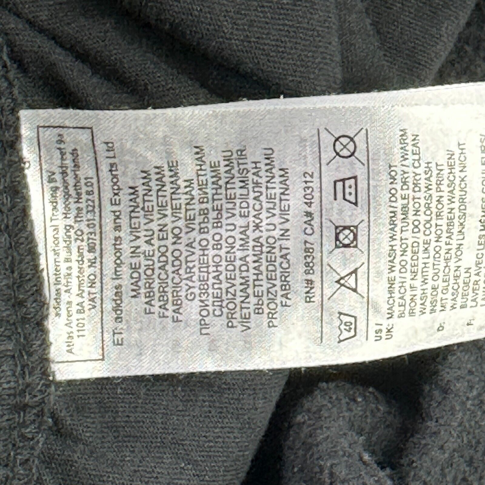 Adidas Adidas Sweatpants Mens Athletic Pants Black Logo Drawstrings Size US 28 / EU 44 - 7 Thumbnail