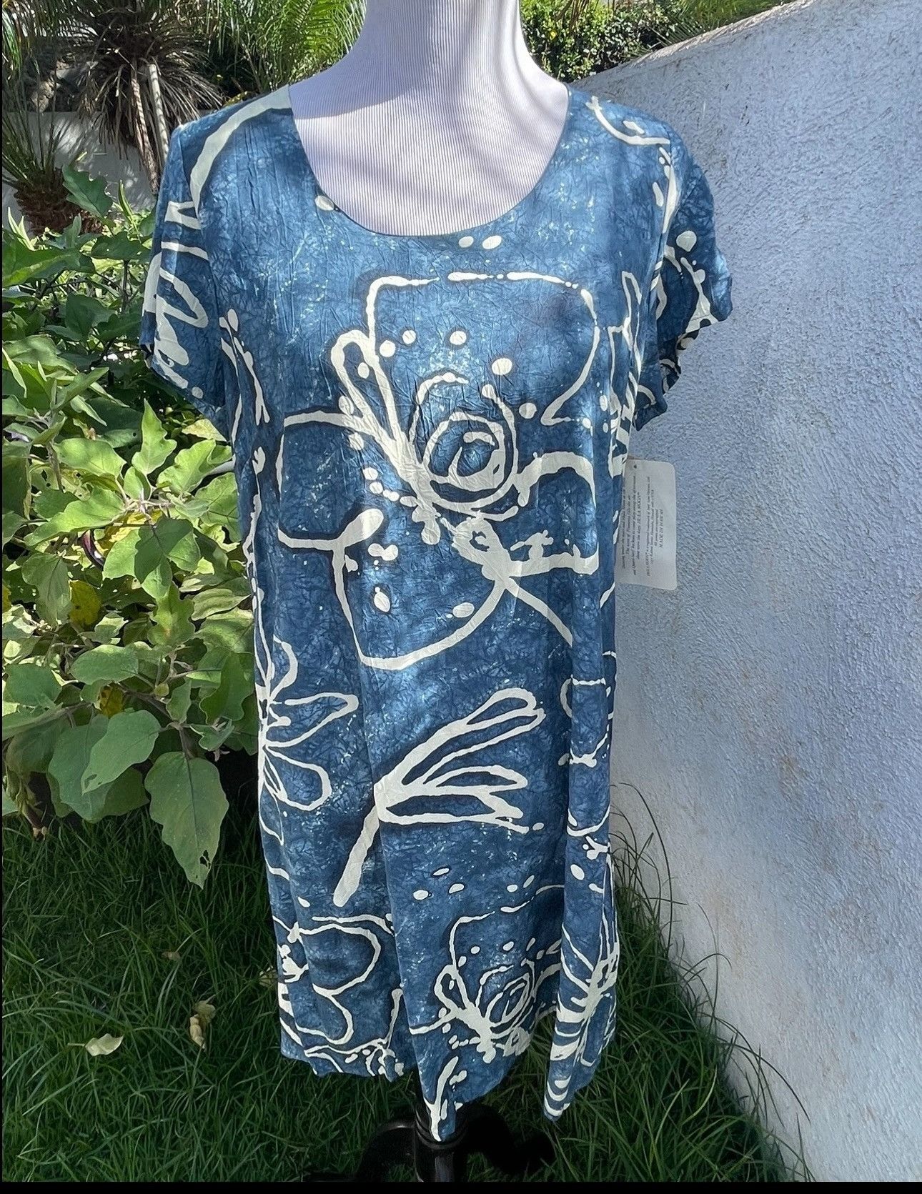 Jams World New Jams World Hula Moon Ice Flower Dress Blue Women's XL Size XL / US 12-14 / IT 48-50 - 1 Thumbnail