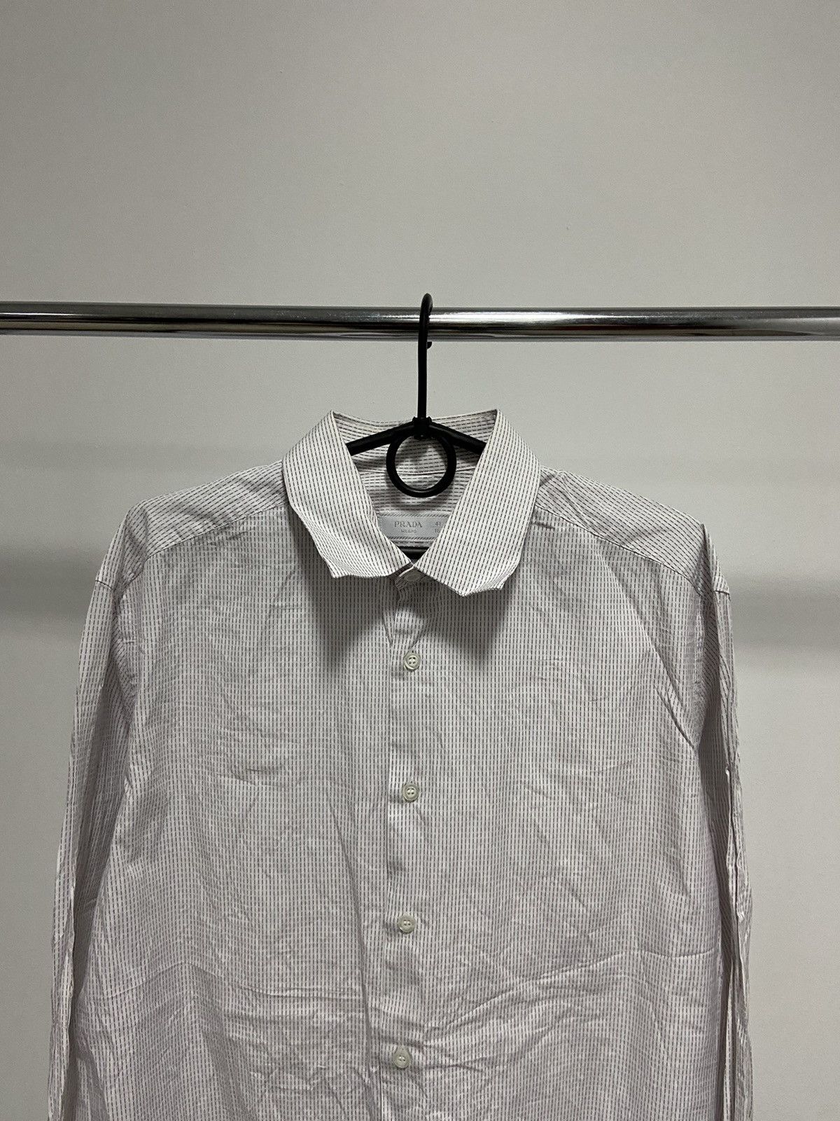 Prada × Vintage Prada Vintage Buttons White Classic luxury shirts Size US L / EU 52-54 / 3 - 2 Thumbnail