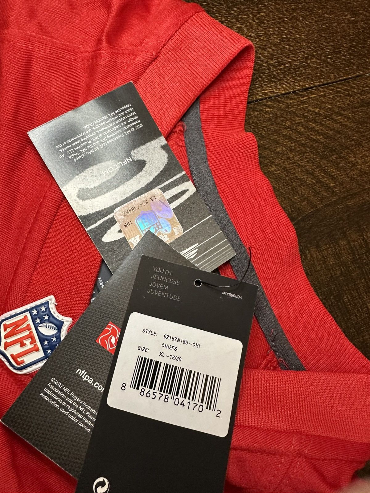 Nike NWT Dicaprio Bootle #30 Kansas City Chiefs Jersey-Size XL Size US XL / EU 56 / 4 - 6 Thumbnail