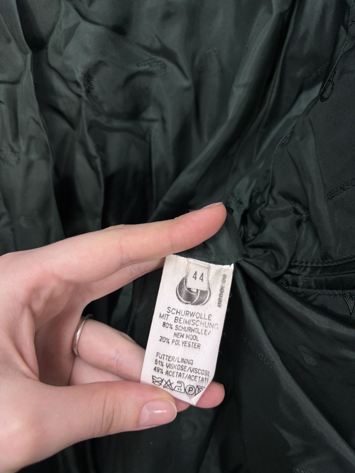 Other Vintage Lodenfrey Women’s Charcoal Grey Black Wool Coat Size L / US 10 / IT 46 - 18 Thumbnail