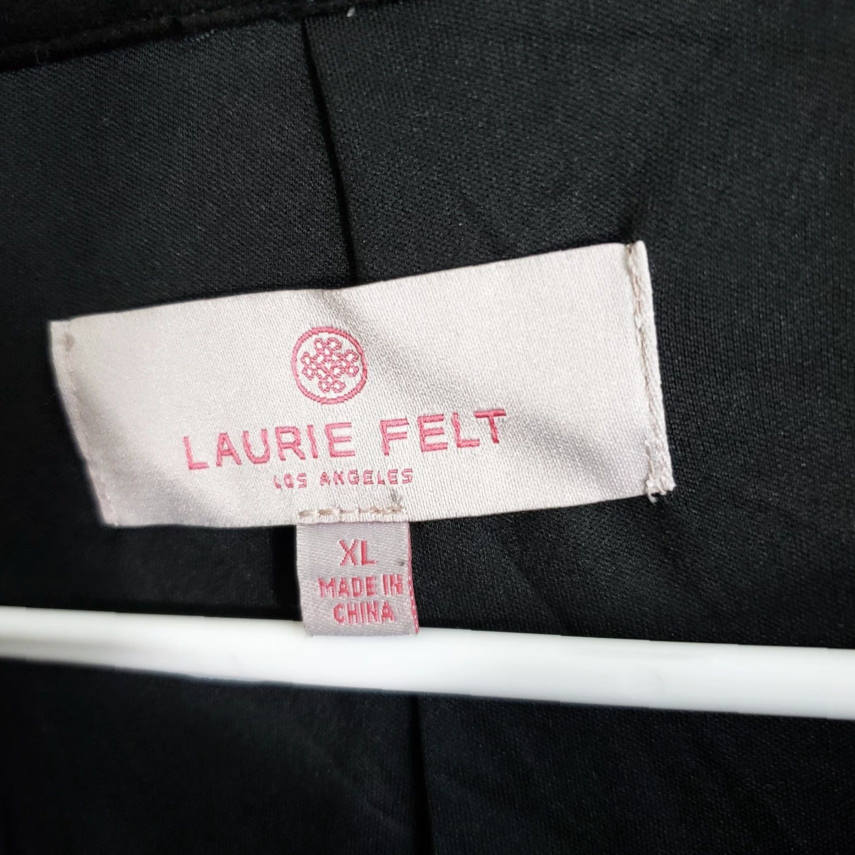 Vintage Laurie Felt Womens Embroidered Jacket XL Black Red Floral Snap Buttons Size XL / US 12-14 / IT 48-50 - 6 Thumbnail