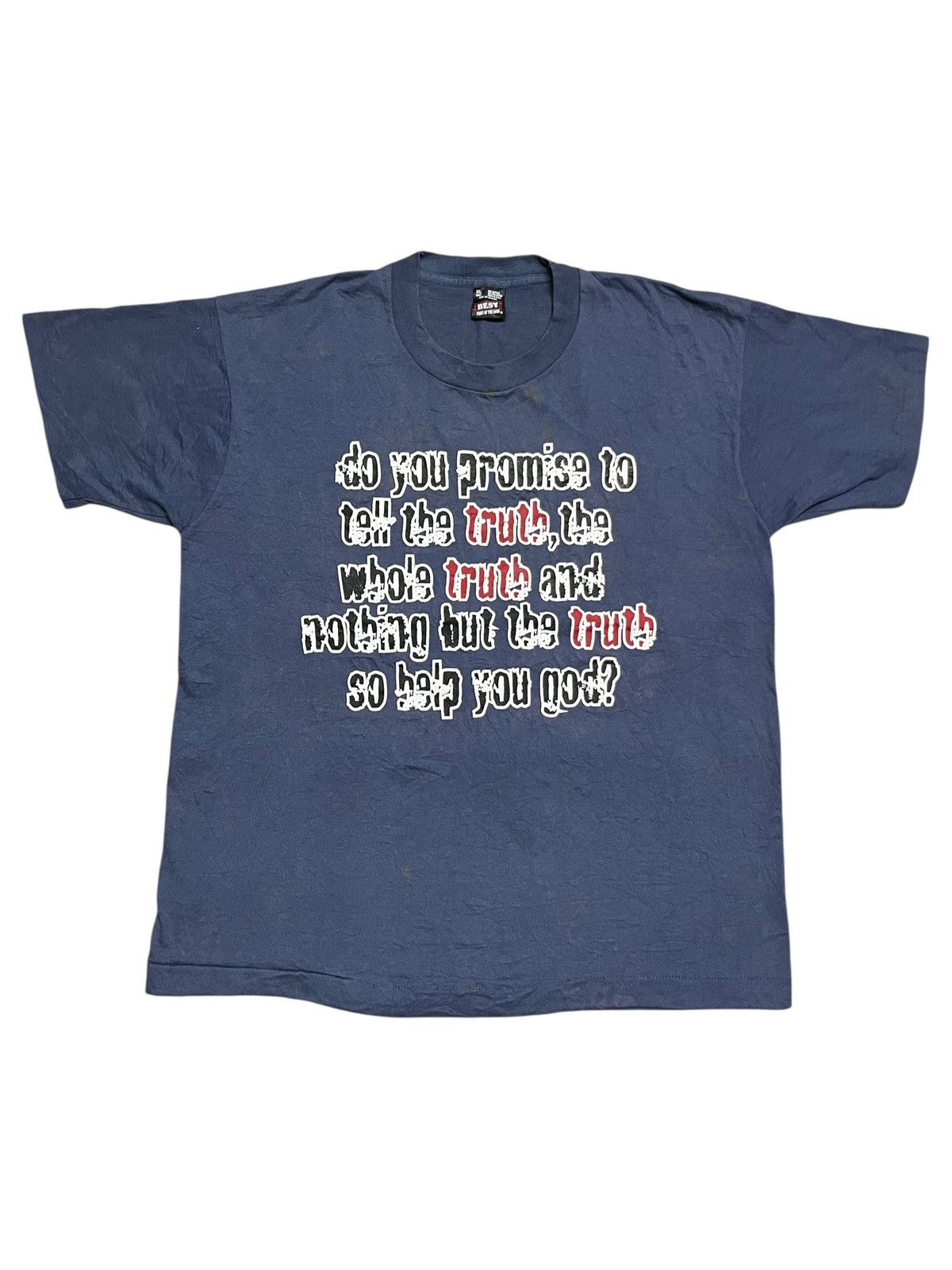90s Sworn Testimony Oath Truth for Youth Wording T-Shirt