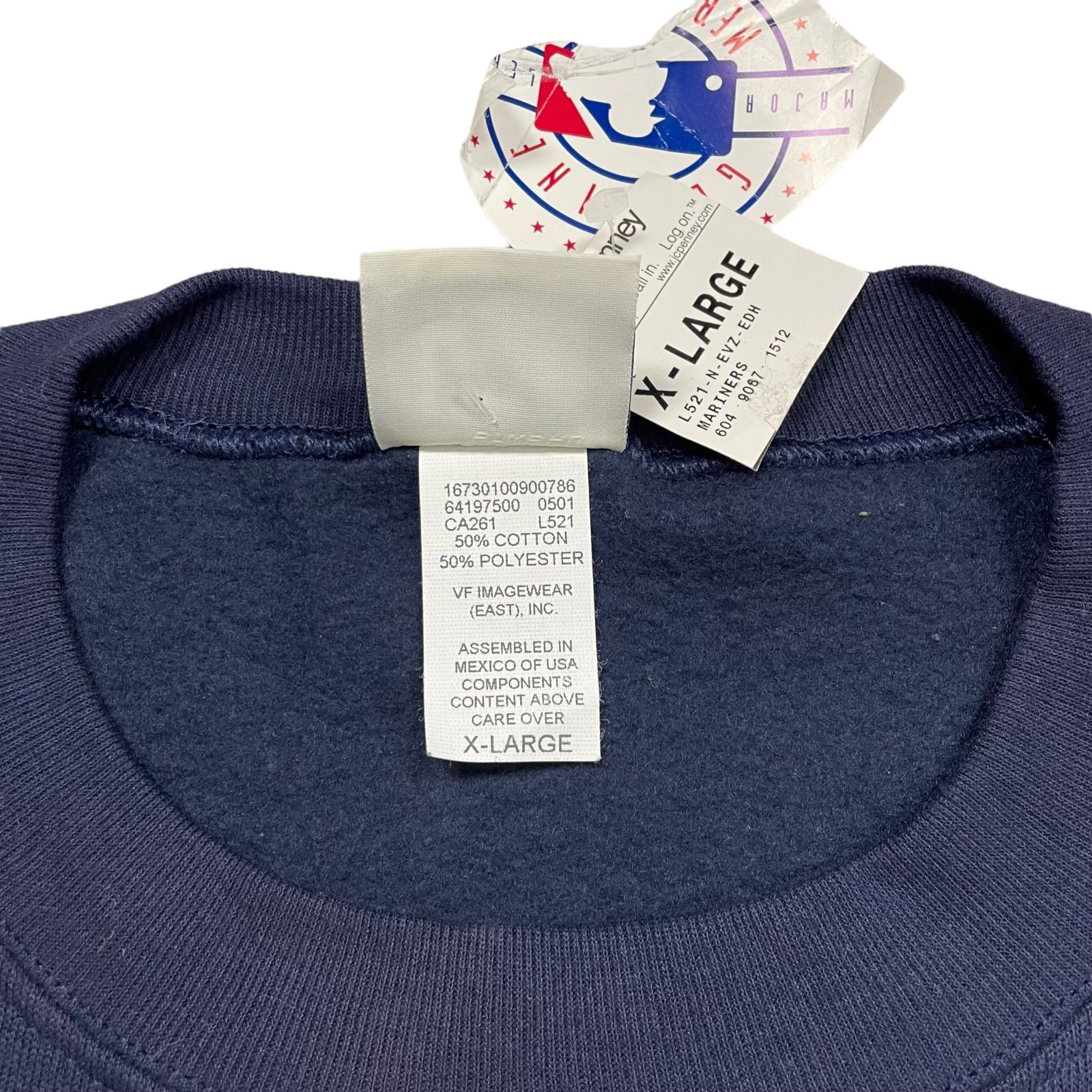 MLB VTG SEATTLE MARINERS LEE SPORT 2001 WEST CHAMP SWEATSHIRT Size US XL / EU 56 / 4 - 5 Thumbnail