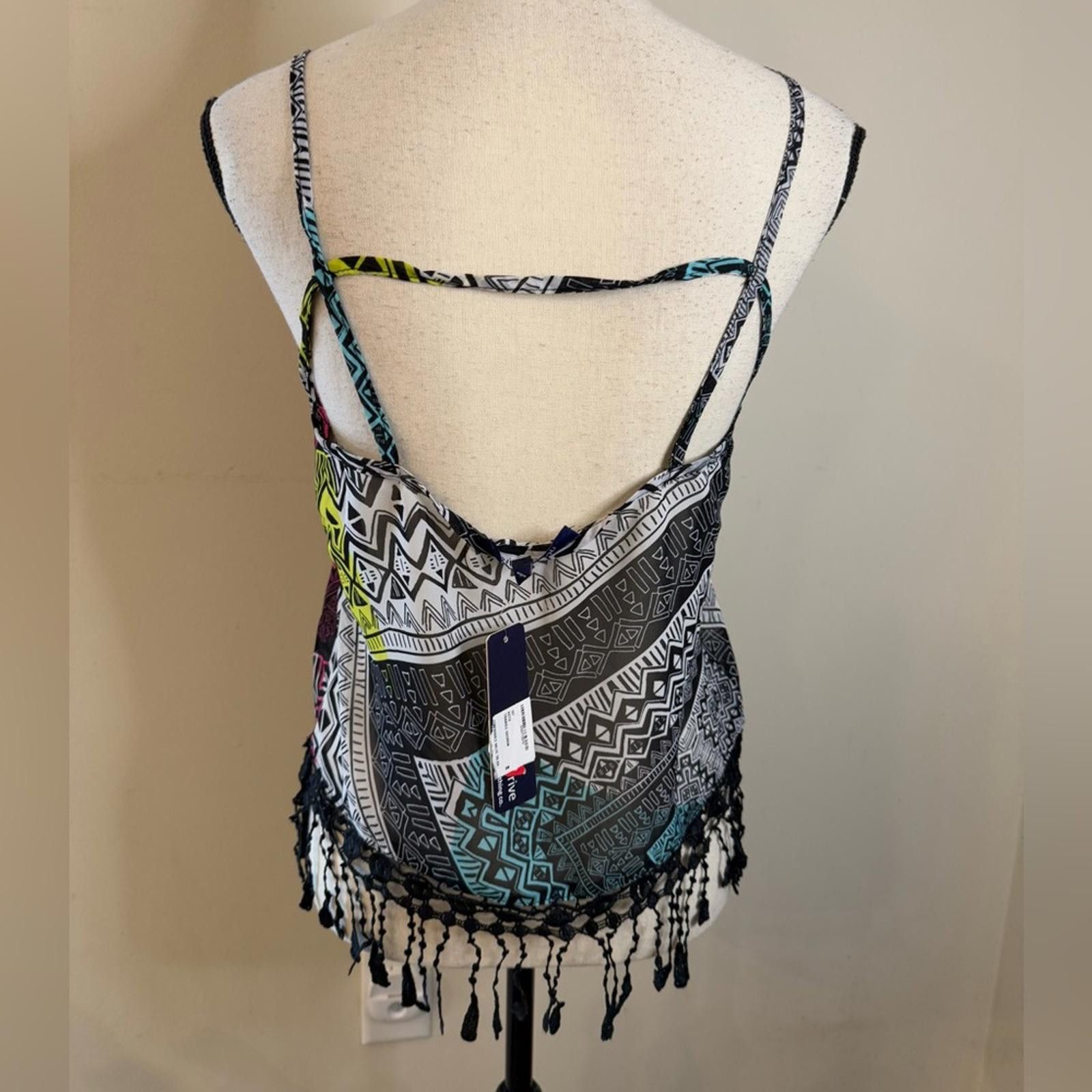 Other Ocean Drive colorful open back tasseled tank top SZ SM Size S / US 4 / IT 40 - 1 Thumbnail