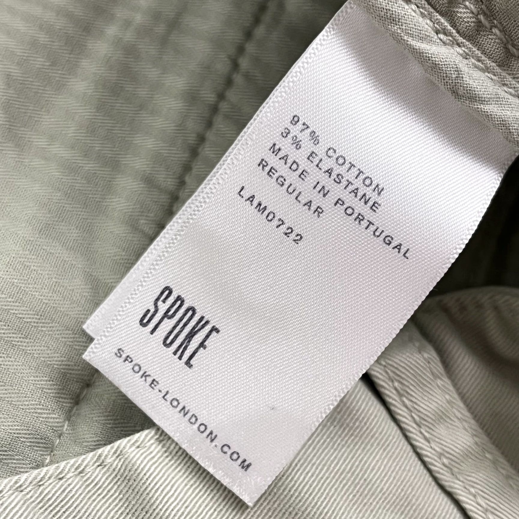 Vintage Spoke London Pants Mens 34 x 33 Slim Straight Green Gray Trouser Chino Casual Brand Spoke Size 34 Regular Fit Pants Men's Clothing Chino Size US 34 / EU 50 - 3 Thumbnail