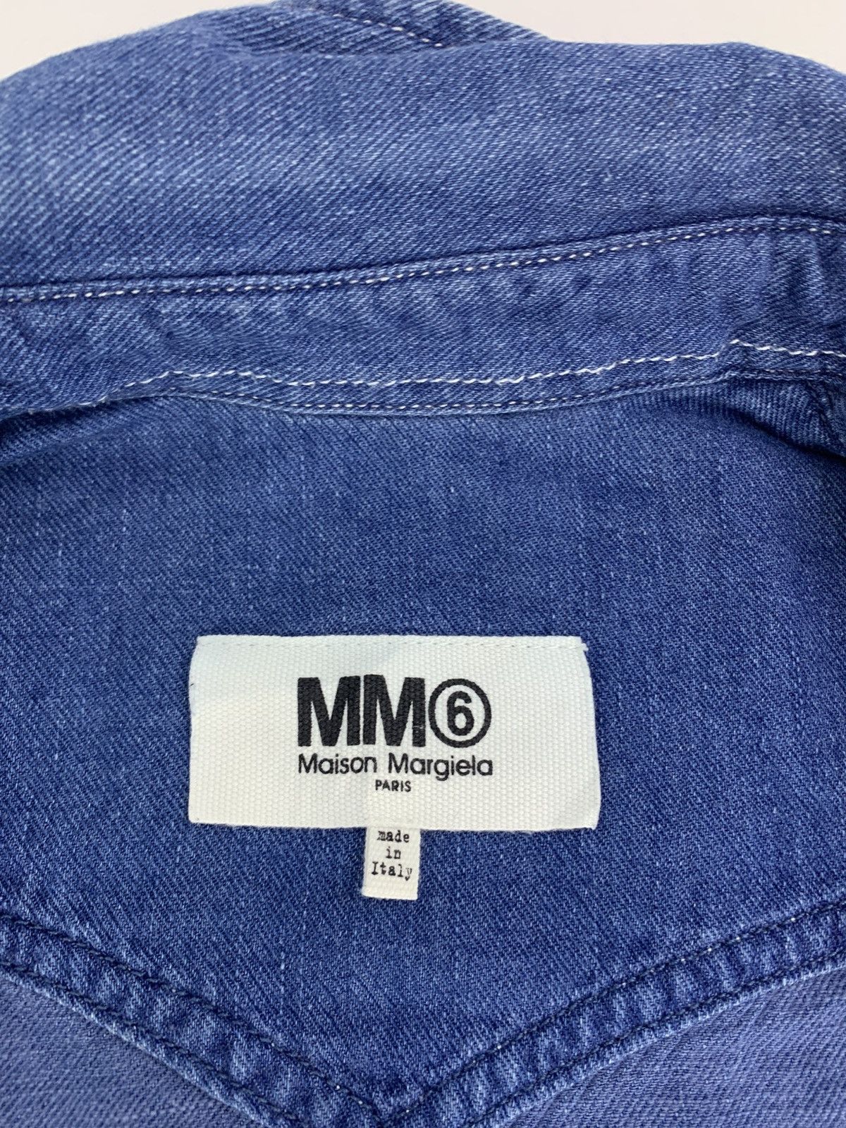 Maison Margiela MM6 Maison Margiela Paris Denim Shirt Button Front Dress Size L / US 10 / IT 46 - 9 Thumbnail