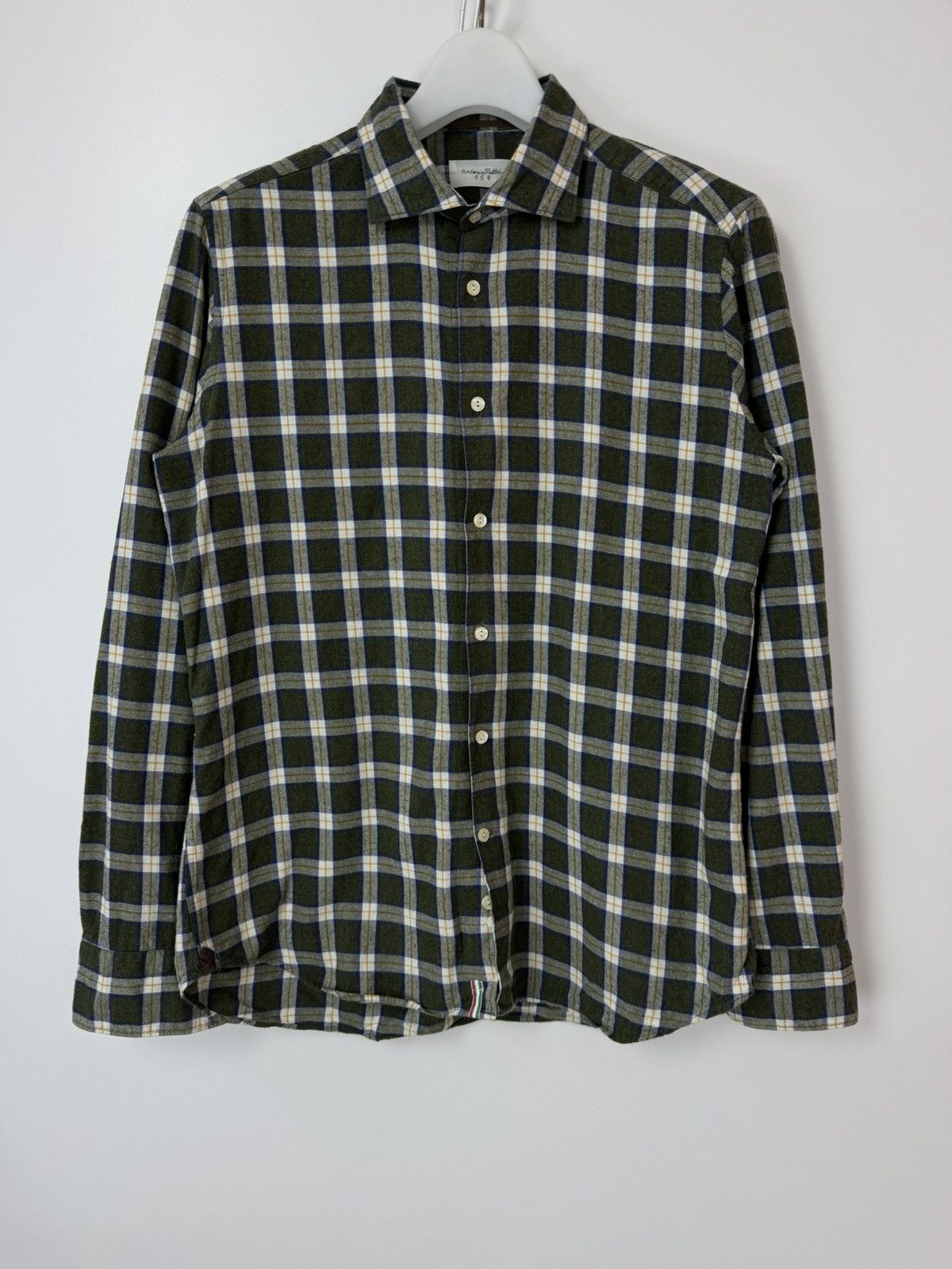 Tintoria Mattei Tintoria Mattei Casual / Sport Plaid Flannel Shirt 16 1/2 Size US M / EU 48-50 / 2 - 2 Thumbnail