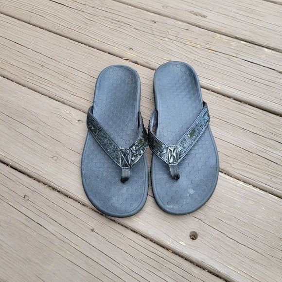 Vionic Vionic Tide Black Sequin Flip Flop Thong Sandals Size Woman' Size US 10 / IT 40 - 7 Thumbnail