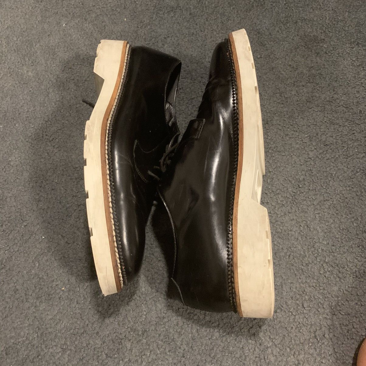 Alexander McQueen ALEXANDER MCQUEEN BLACK DERBY SHOES Size US 12 / EU 45 - 3 Thumbnail