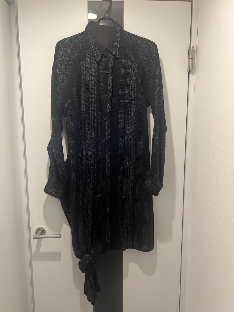 Yohji Yamamoto POUR HOMME 24ss runway linen cotton mixed shirts HS-B31-012 Size US L / EU 52-54 / 3 - 4 Thumbnail