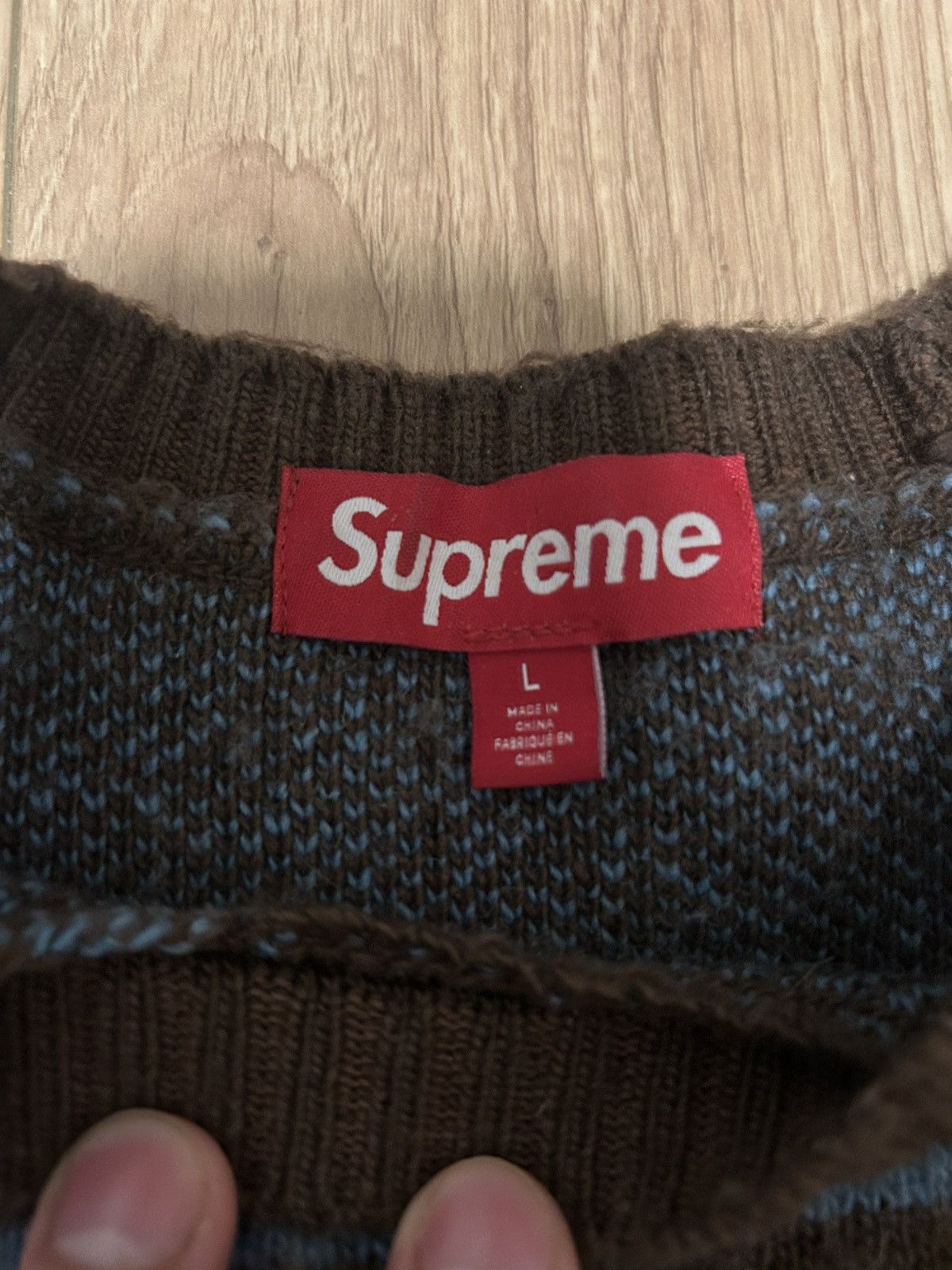 Supreme Brown supreme sweater Size US L / EU 52-54 / 3 - 2 Thumbnail