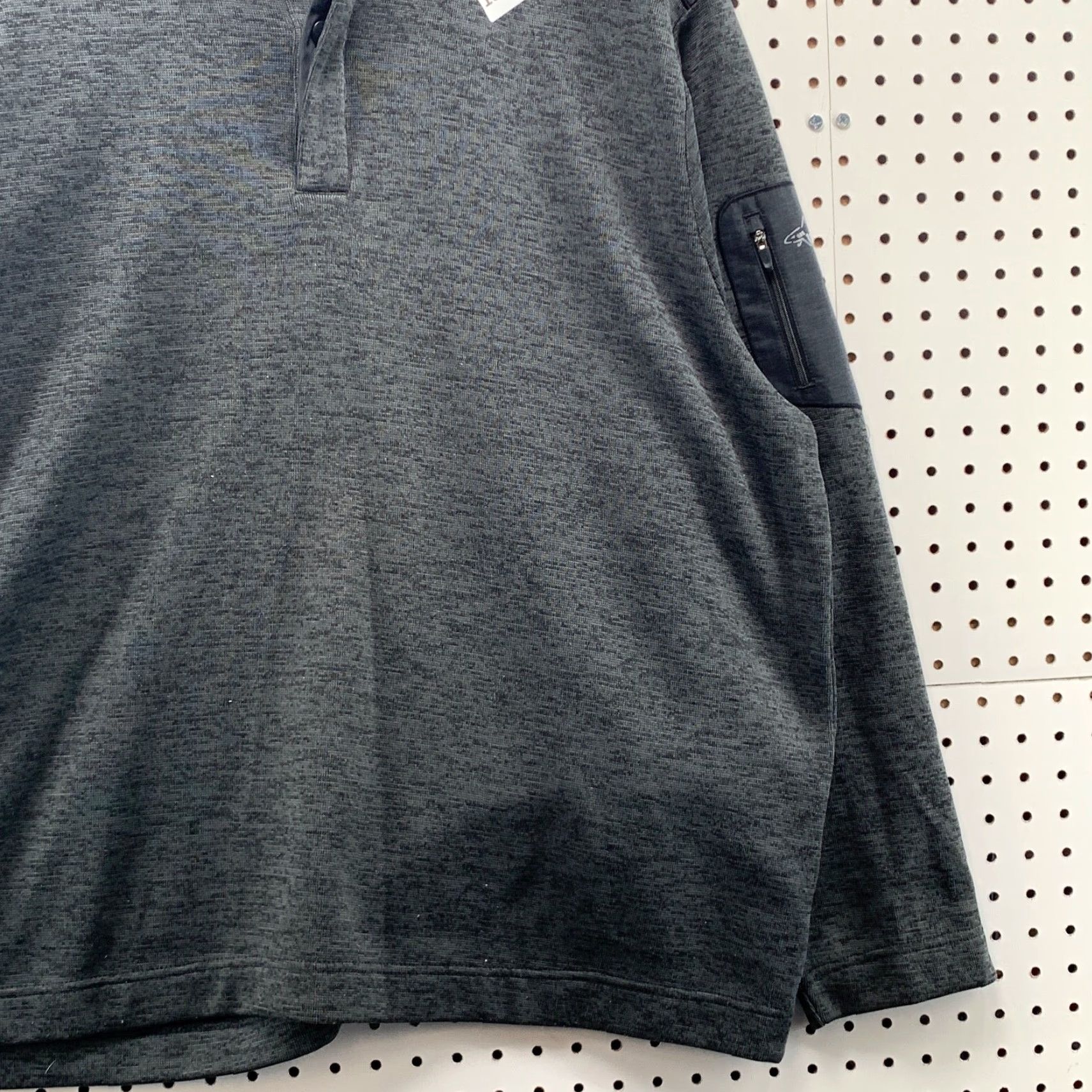Logo 7 GREG NORMAN Sweater Pullover 2XL Gray Black Shark Logo Golf 1/4 Snap Mens Size US XXL / EU 58 / 5 - 4 Thumbnail