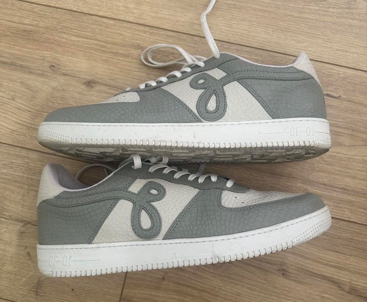 John Geiger Gray and white pebbled leather GF-01’s Size US 13 / EU 46 - 4 Thumbnail
