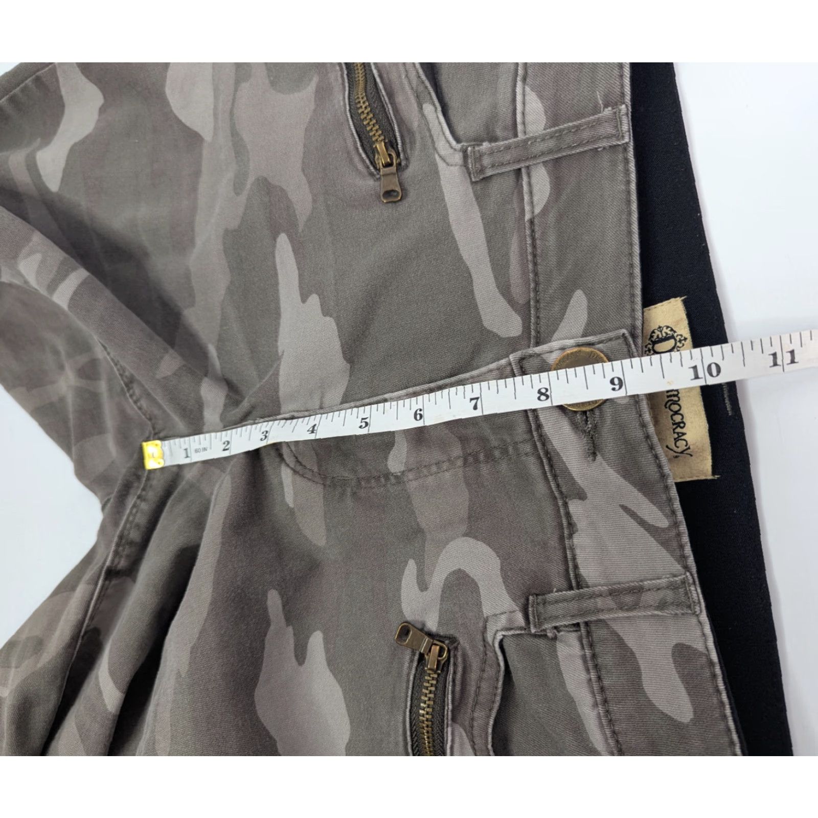 Vintage Democracy Jeans Womens 12 Gray Camo Skinny Pant Denim Cotton Blend Pockets B1590Q8XX Size 34" / US 12 / IT 48 - 6 Thumbnail