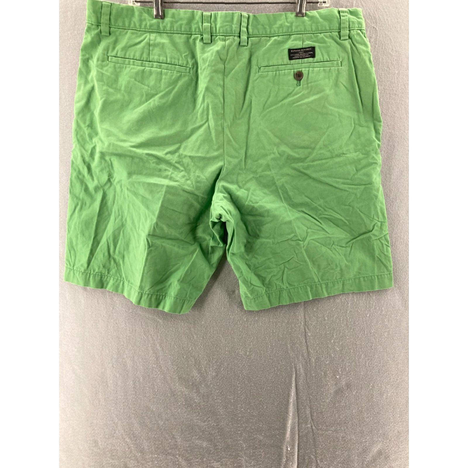 Banana Republic Banana Republic Gavin Shorts Mens 38 Green Flat Front Pockets 100% Cotton Size US 38 / EU 54 - 6 Thumbnail