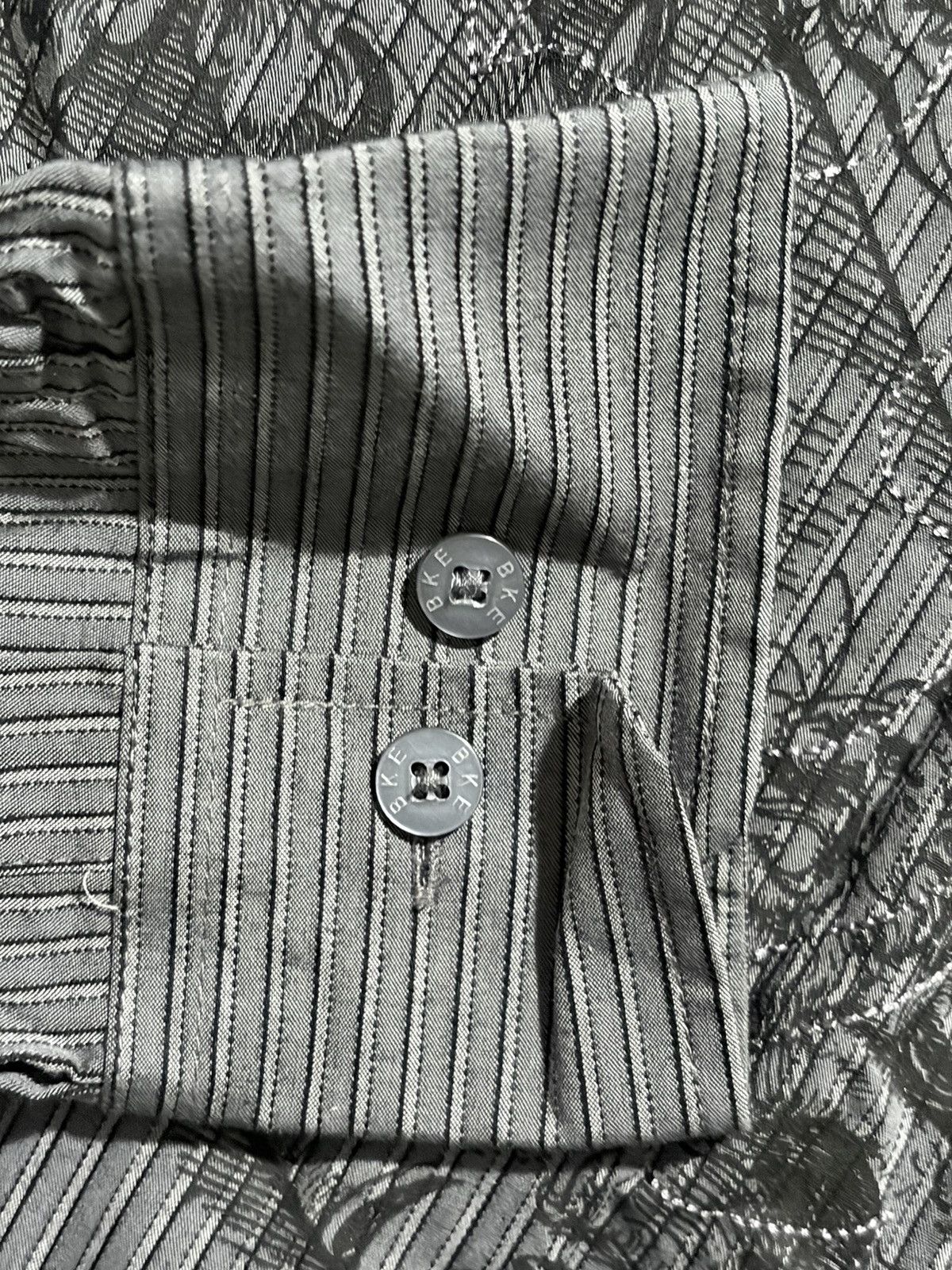 BKE BKE Men's Slim Fit Striped Button Down Shirt Y2K Goth Punk Size US L / EU 52-54 / 3 - 5 Thumbnail