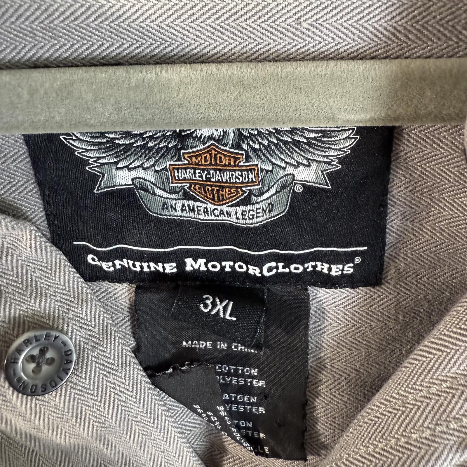 Harley Davidson vintage harley davidson workwear button up shirt 3xl Size US XXL / EU 58 / 5 - 3 Thumbnail