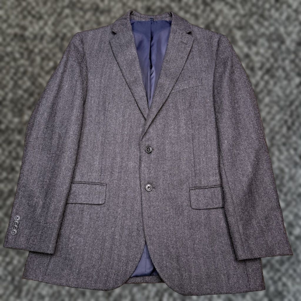 Jos. A. Bank Jos A Bank Tailored Fit Tweed Blazer 42 Long Gray Sport Coat Size 42R - 1 Thumbnail