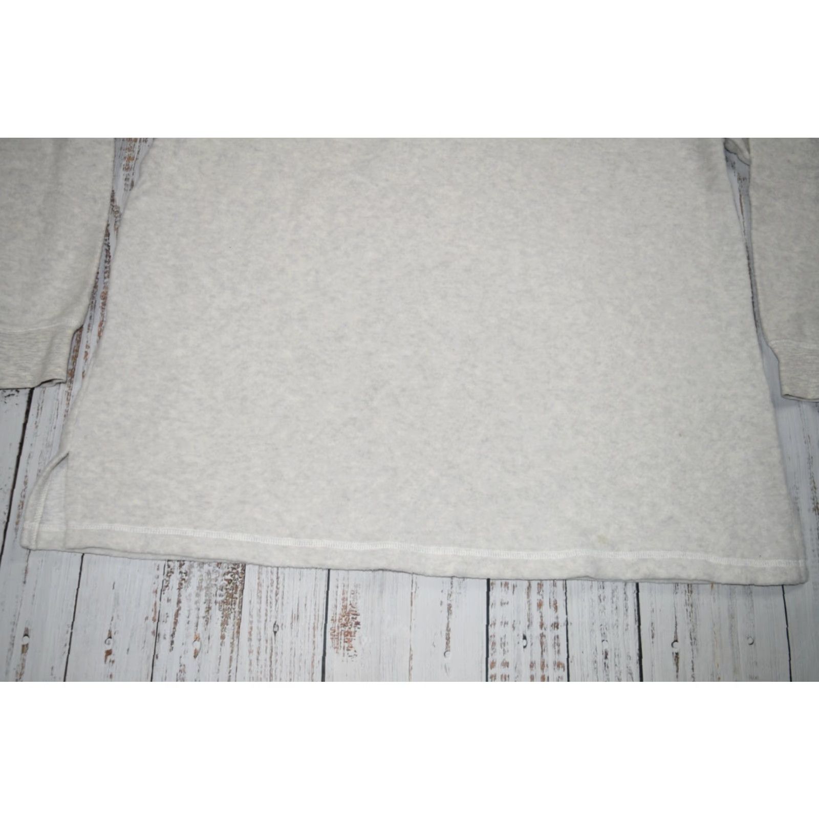 Soft Surroundings SOFT SURROUNDINGS WOMENS SWEATER XL MOCK NECK GREY FLEECE 1/4 PEARL BUTTON 1X WARM Size XL / US 12-14 / IT 48-50 - 4 Thumbnail