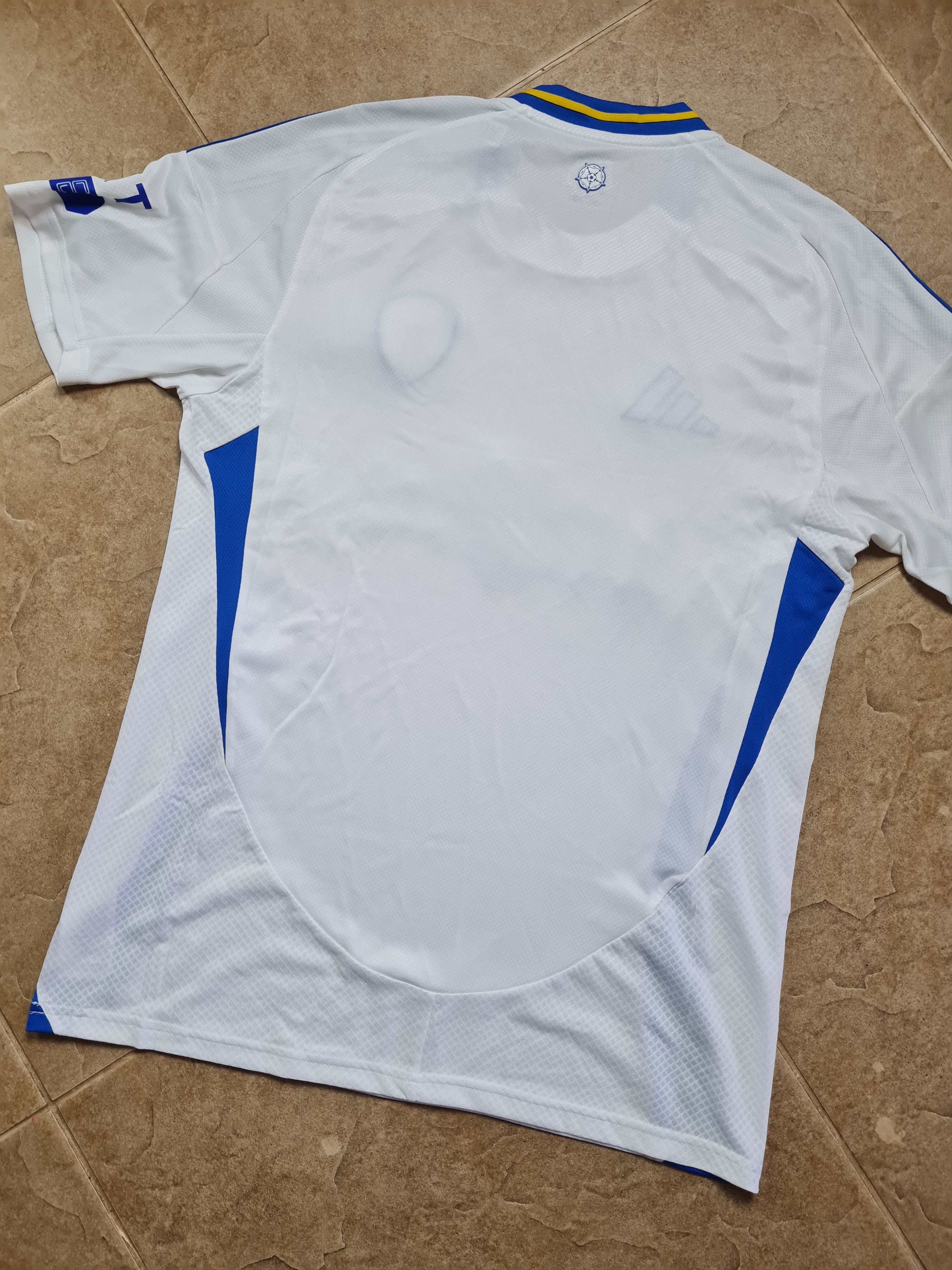 Jersey Leeds United Home Soccer Shirt 2024/2025 Adidas Sz M