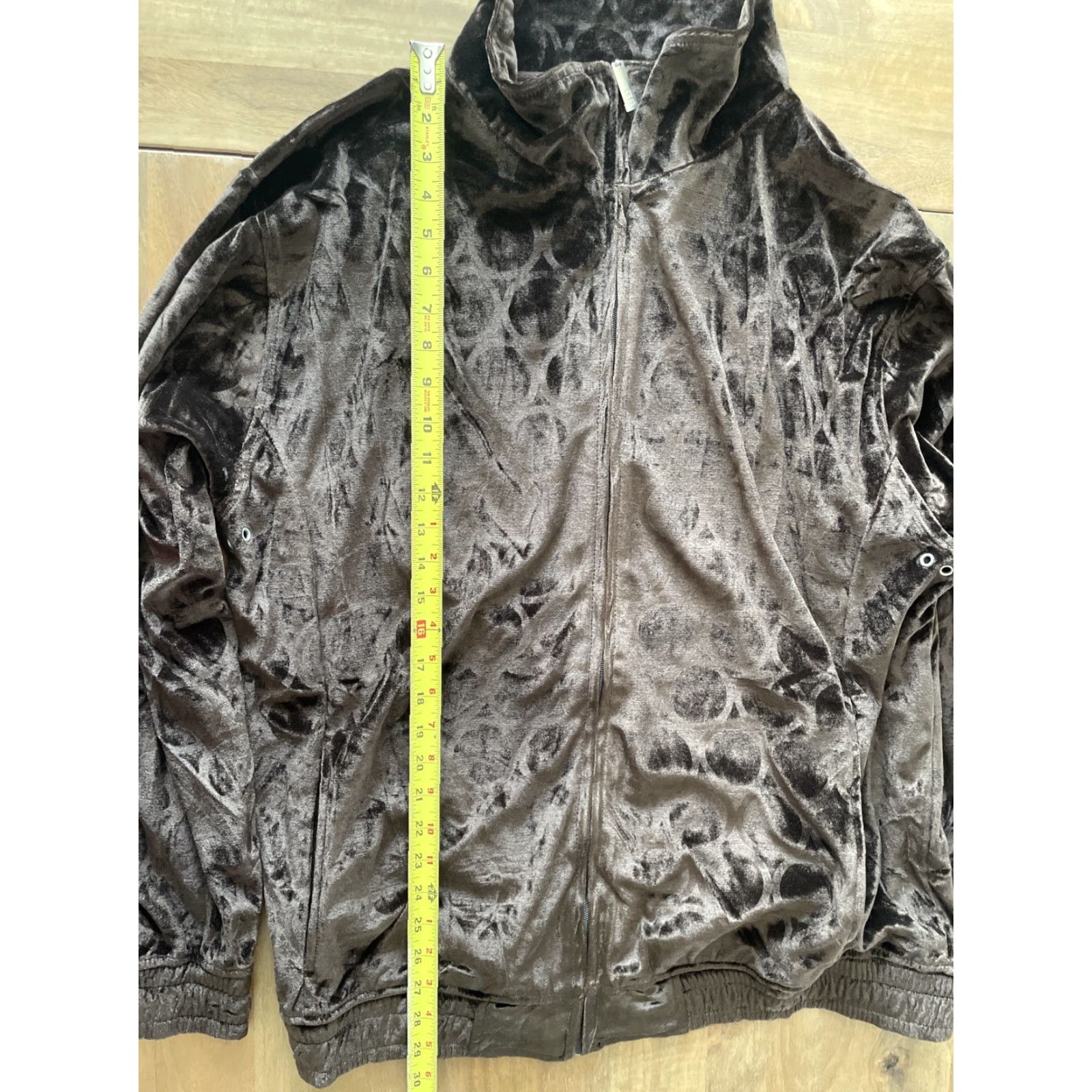 Velour VINTAGE GodBody Velour Jacket Mens XL Full Zip Brown Velvet Suede 90s Grunge Track Coat Size US XL / EU 56 / 4 - 7 Thumbnail