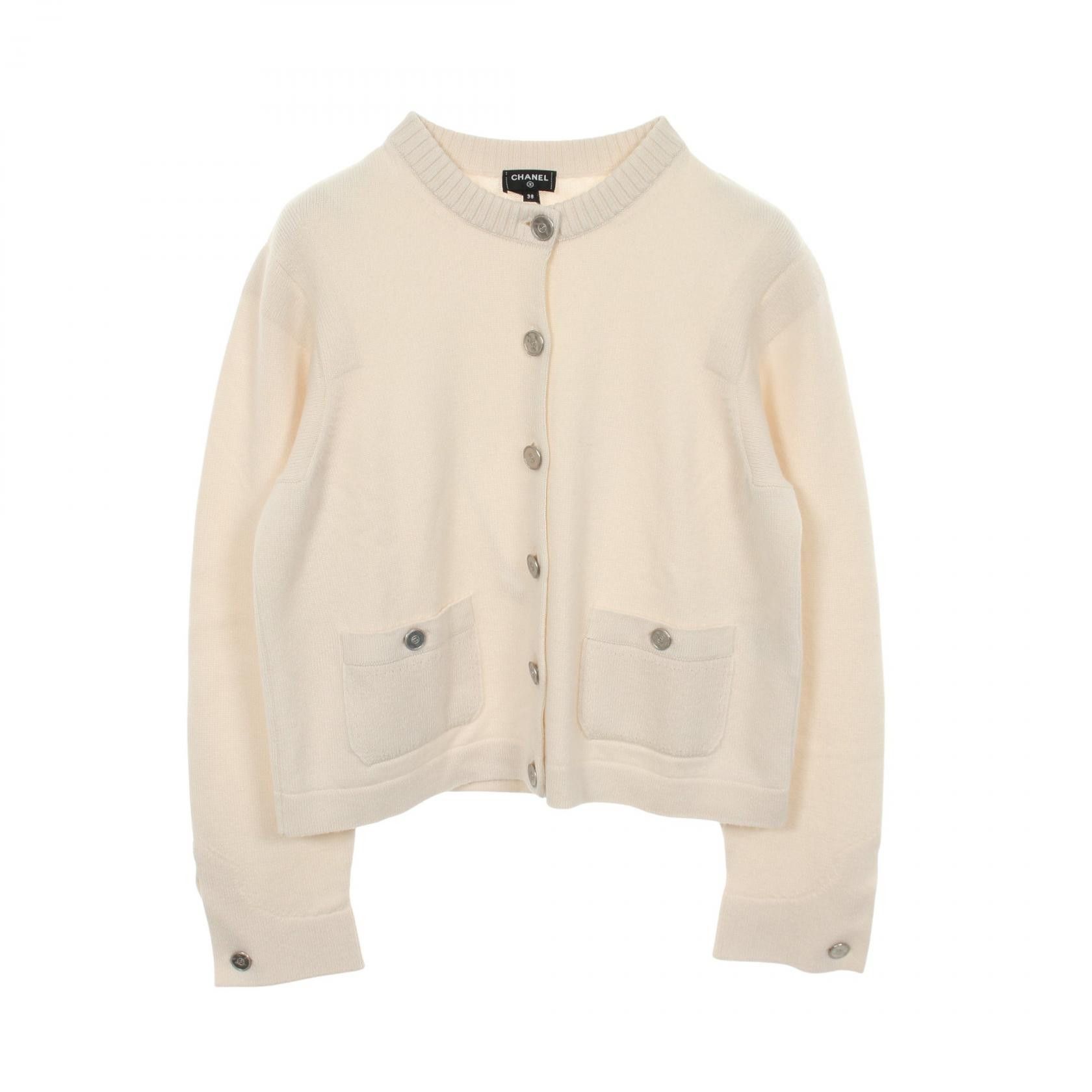 Chanel Chanel Chanel Coco Mark Cardigan Textile Tops DUTY FREE for USA Size ONE SIZE - 1 Thumbnail