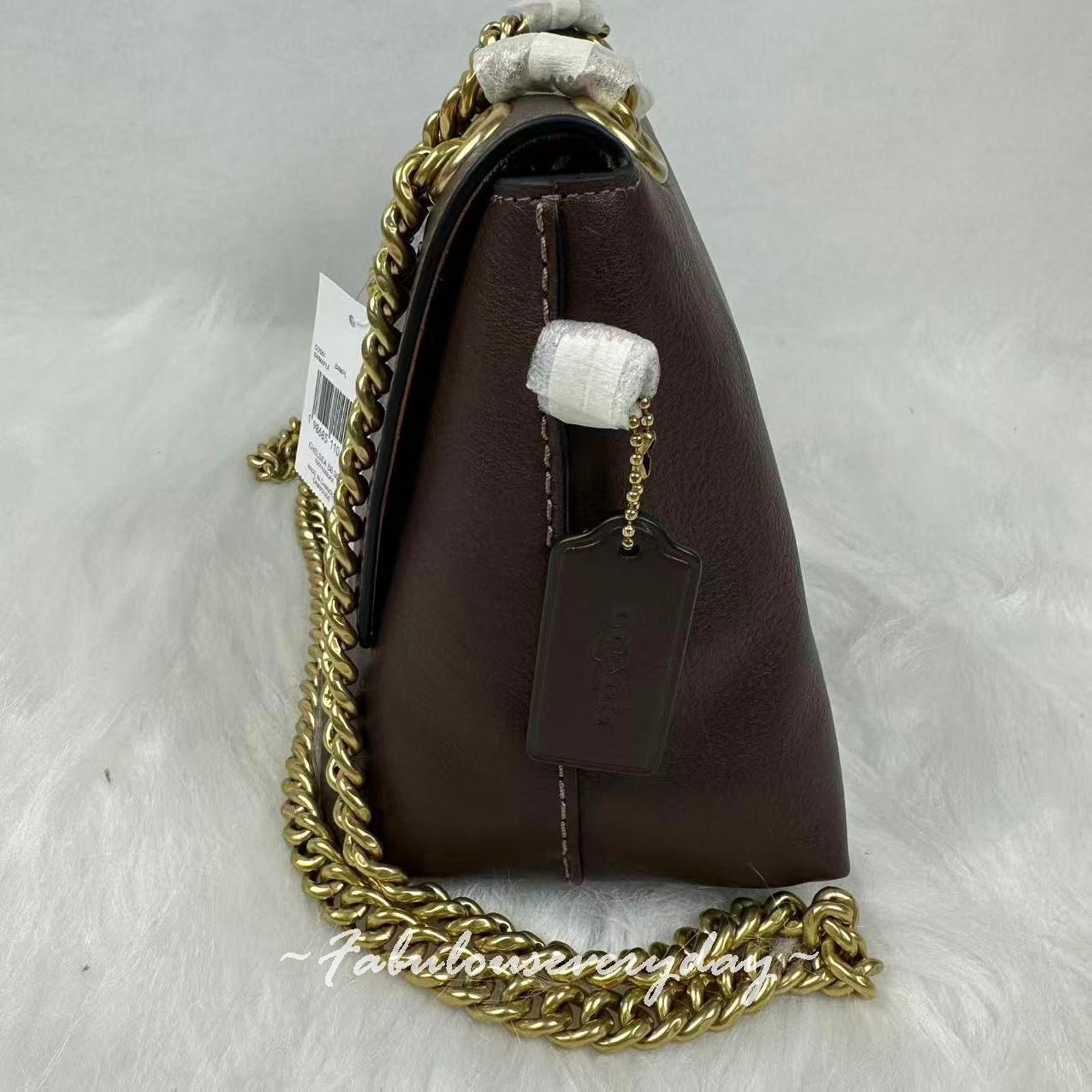 Coach COACH Chelsea Shoulder Bag 30 Chain Leather CDS61 Maple NWT Size ONE SIZE - 5 Thumbnail