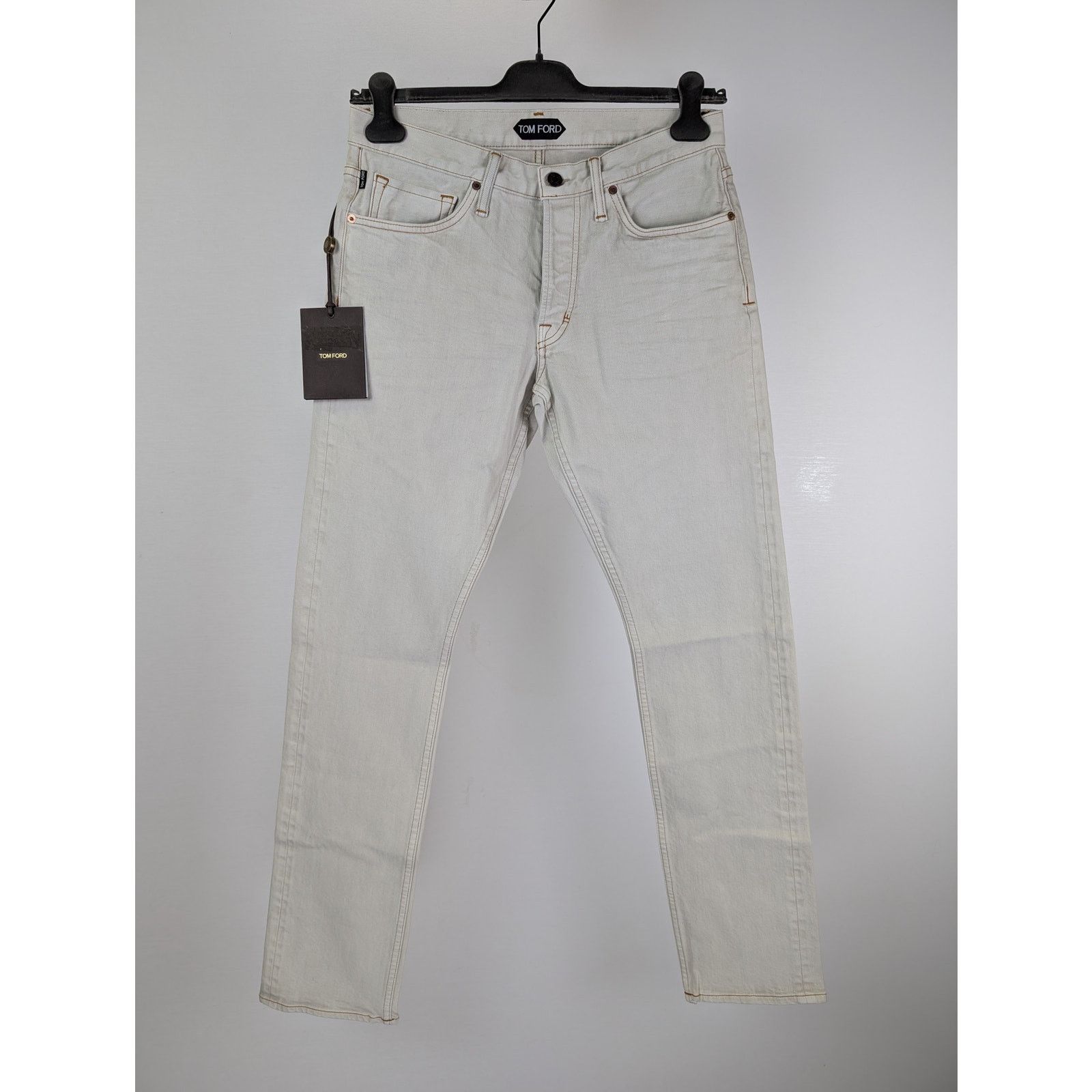 Tom Ford o1rshd1 Slim Denim Jeans in White Size US 32 / EU 48 - 3 Thumbnail