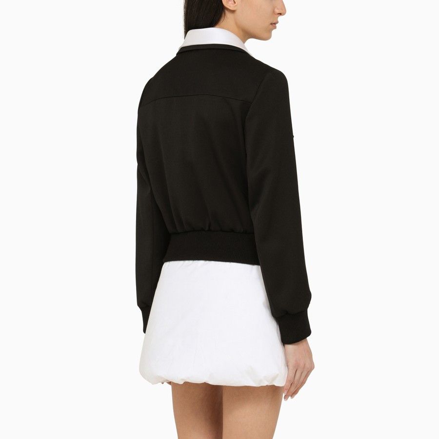 Prada o1d2blof0924 Wool Single-breasted Jacket in Black Size S / US 4 / IT 40 - 3 Thumbnail