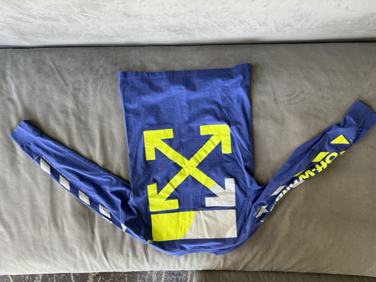 Off-White Virgil era off white motocross style blue long sleeve Size US L / EU 52-54 / 3 - 12 Thumbnail
